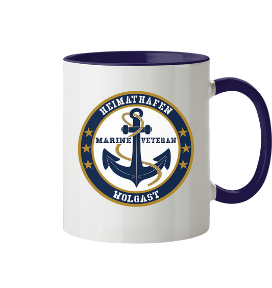 Marine Veteran Heimathafen WOLGAST - Tasse zweifarbig