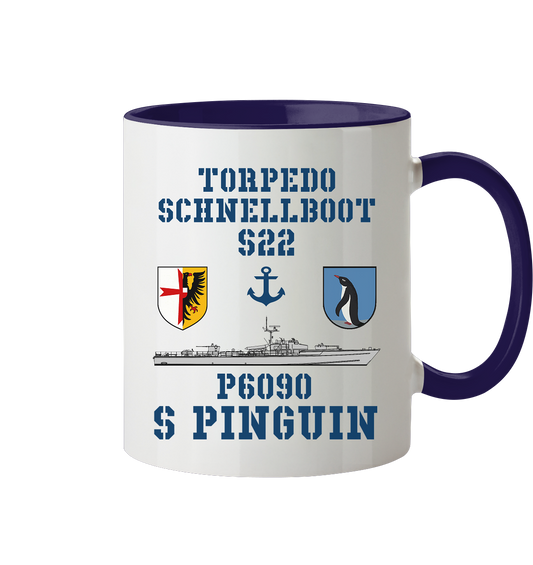 P6090 S22 PINGUIN Anker - Tasse zweifarbig