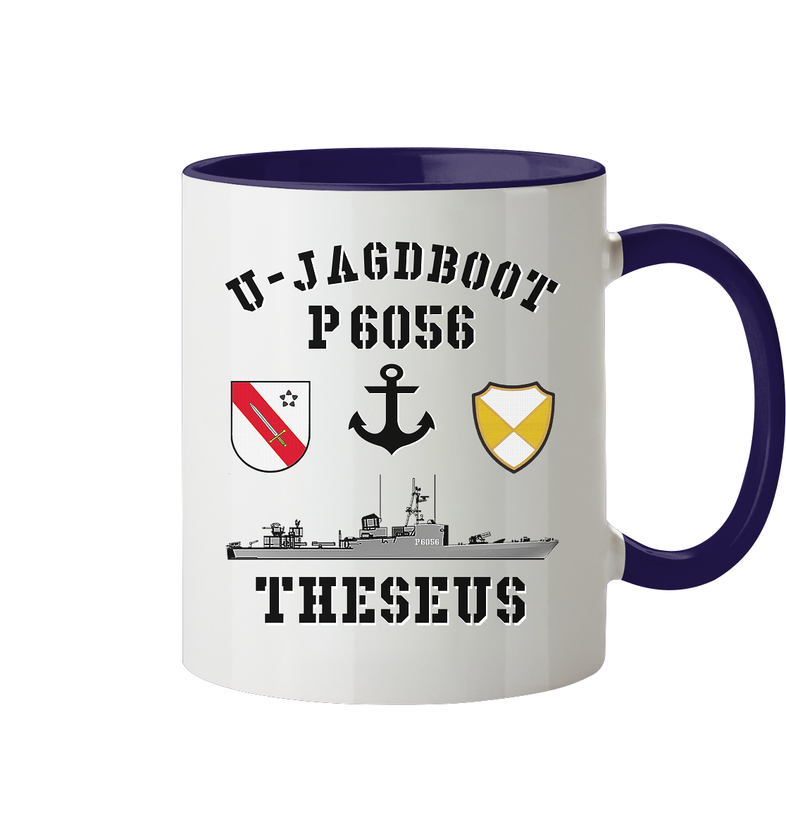 U-Jagdboot P6056 THESEUS Anker - Tasse zweifarbig