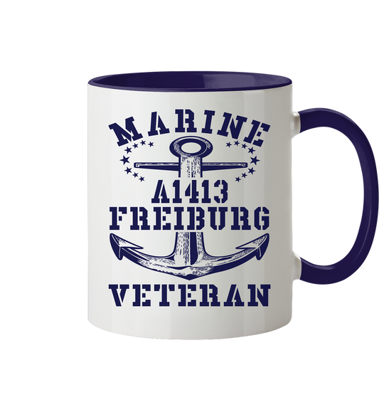 Troßschiff A1413 FREIBURG Marine Veteran - Tasse zweifarbig