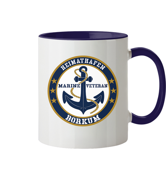 Marine Veteran Heimathafen BORKUM - Tasse zweifarbig