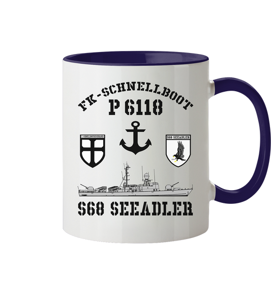 FK-Schnellboot P6118 SEEADLER 7.SG Anker  - Tasse zweifarbig