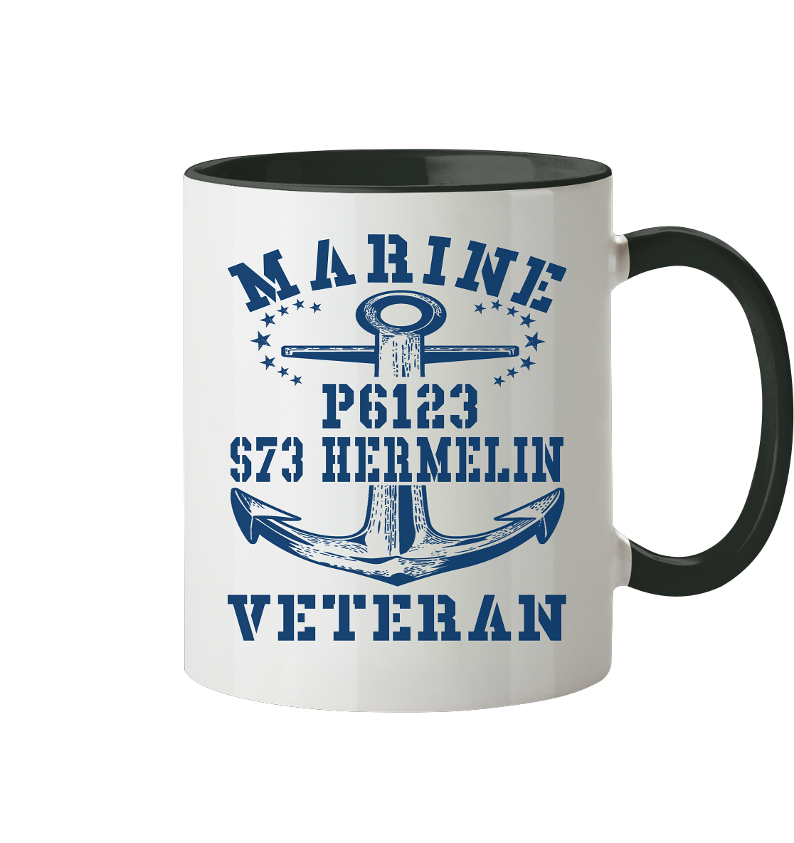 FK-Schnellboot P6123 HERMELIN Marine Veteran - Tasse zweifarbig