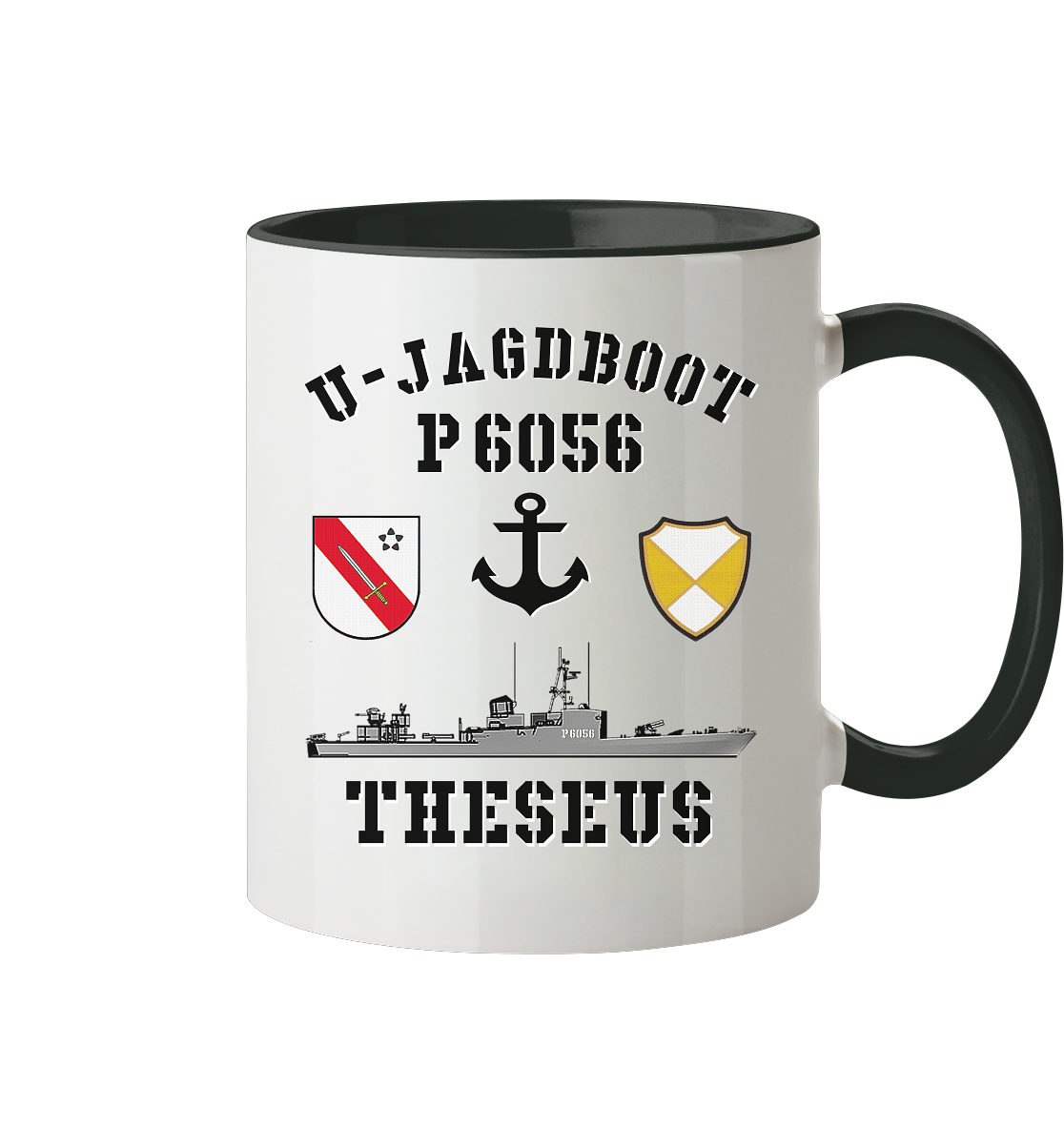 U-Jagdboot P6056 THESEUS Anker - Tasse zweifarbig