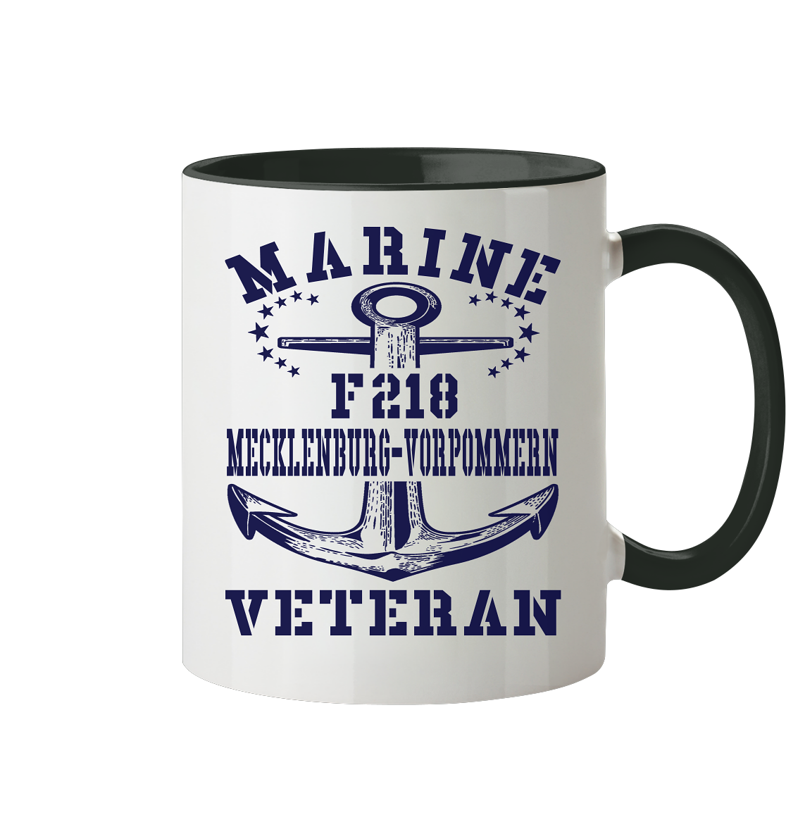 Fregatte F218 MECKLENBURG-VORPOMMERN Marine Veteran - Tasse zweifarbig