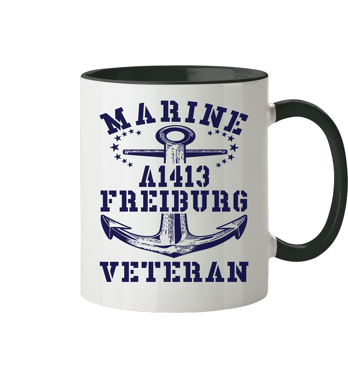 Troßschiff A1413 FREIBURG Marine Veteran - Tasse zweifarbig