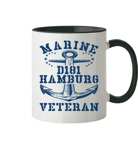 Zerstörer D181 HAMBURG Marine Veteran - Tasse zweifarbig
