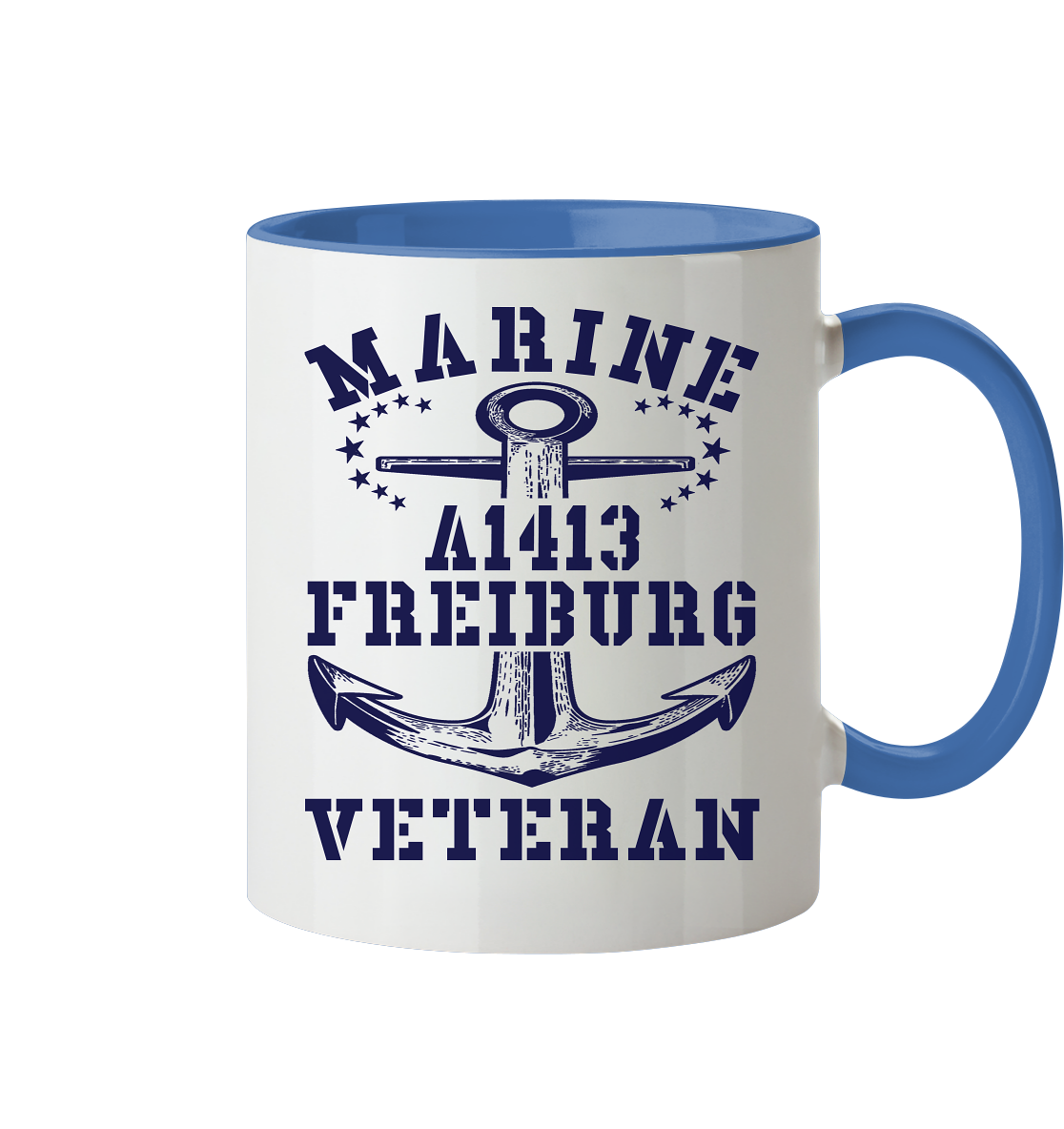 Troßschiff A1413 FREIBURG Marine Veteran - Tasse zweifarbig