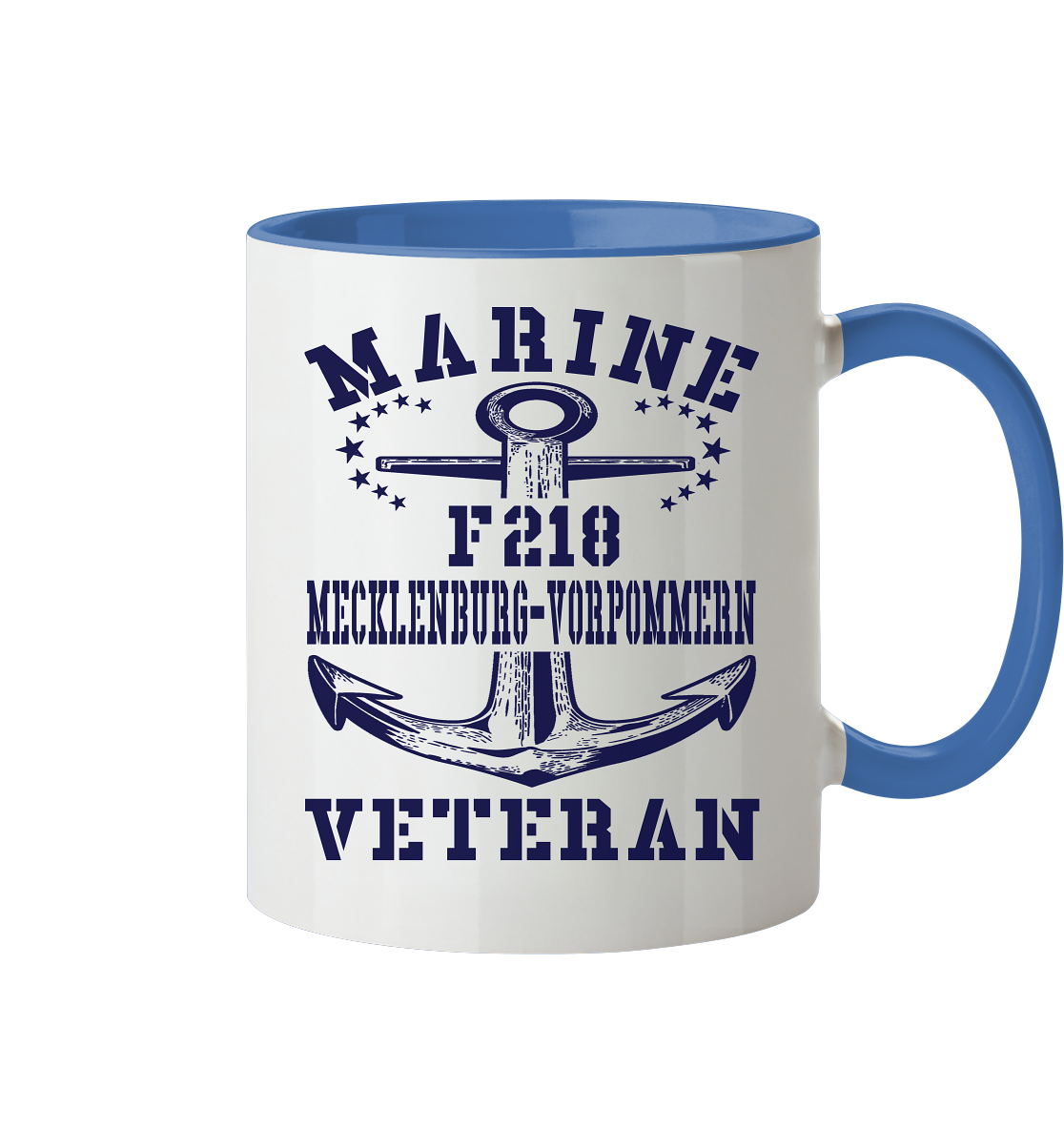 Fregatte F218 MECKLENBURG-VORPOMMERN Marine Veteran - Tasse zweifarbig