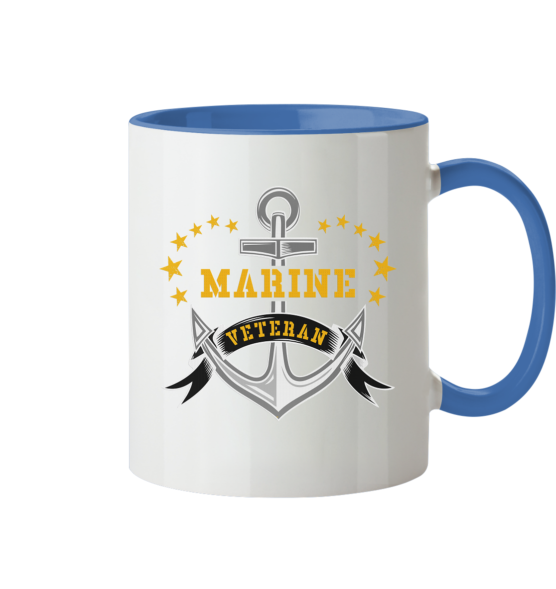 Marine Veteran Anker - Tasse zweifarbig