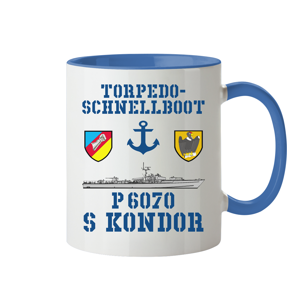 Torpedo-Schnellboot P6070 KONDOR Anker - Tasse zweifarbig