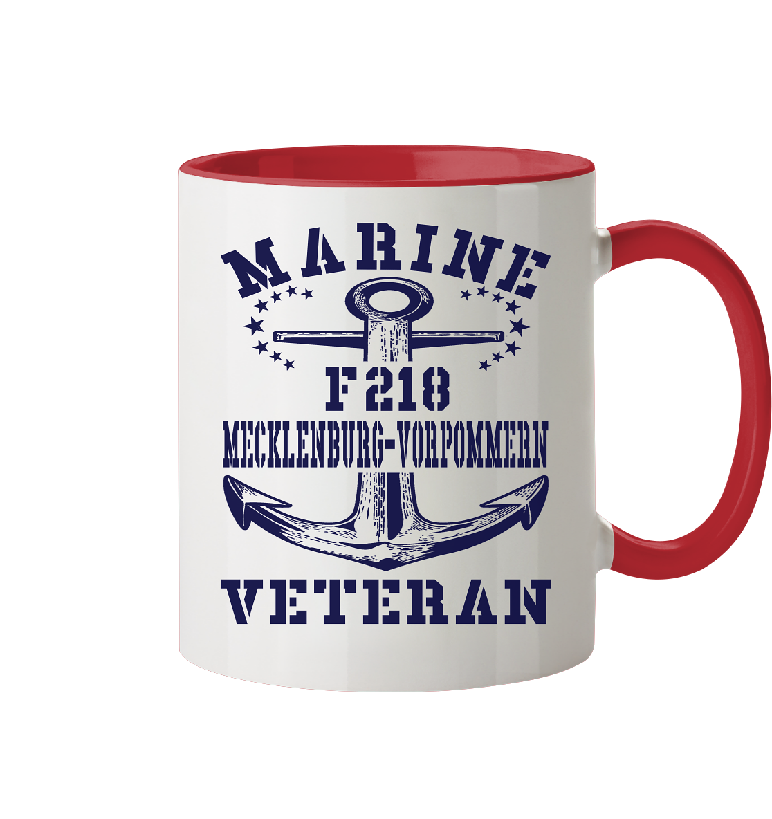 Fregatte F218 MECKLENBURG-VORPOMMERN Marine Veteran - Tasse zweifarbig