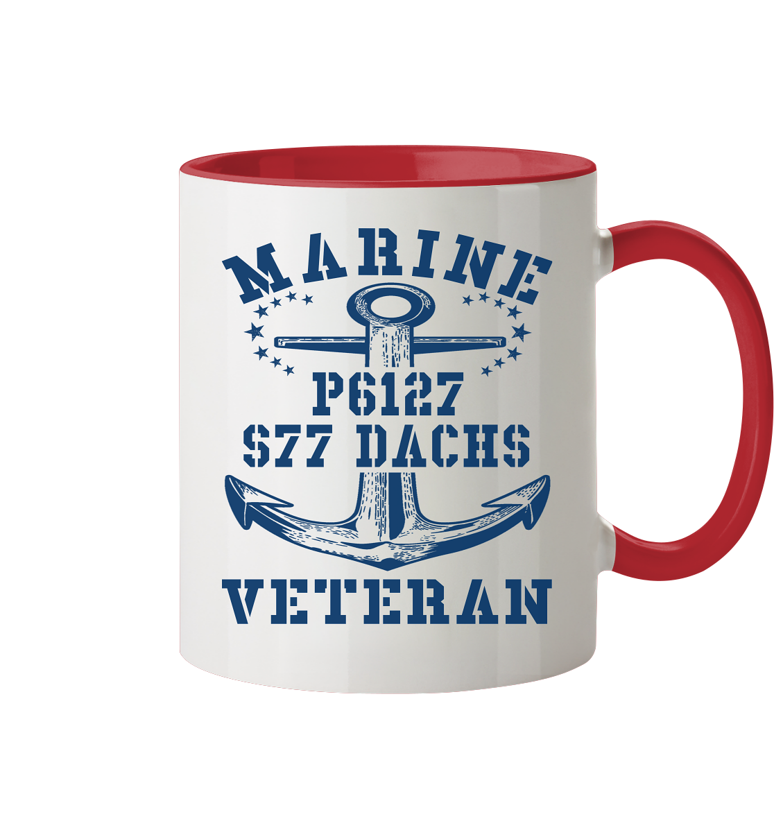 FK-Schnellboot P6127 DACHS Marine Veteran - Tasse zweifarbig