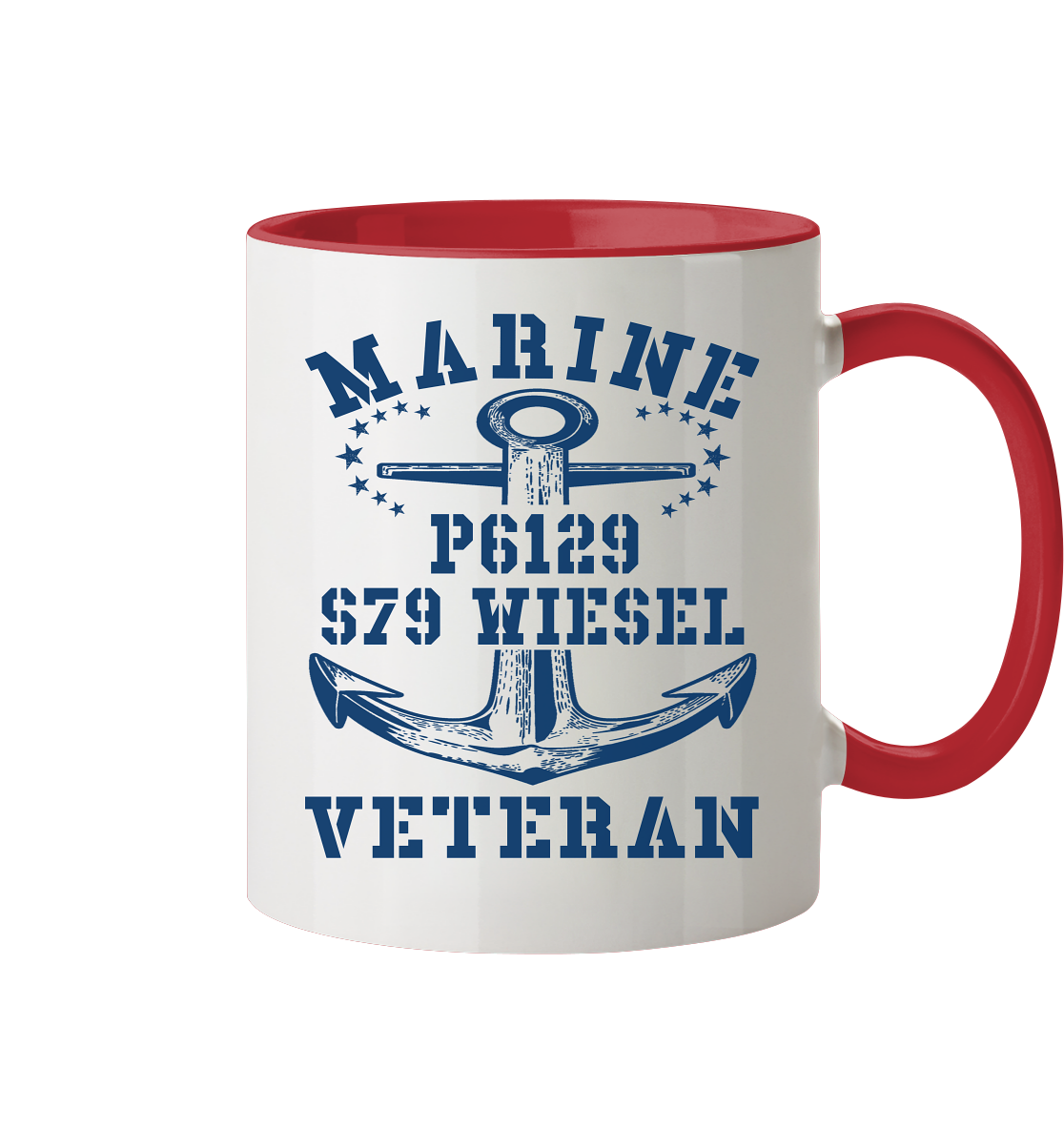 FK-Schnellboot P6129 WIESEL Marine Veteran - Tasse zweifarbig