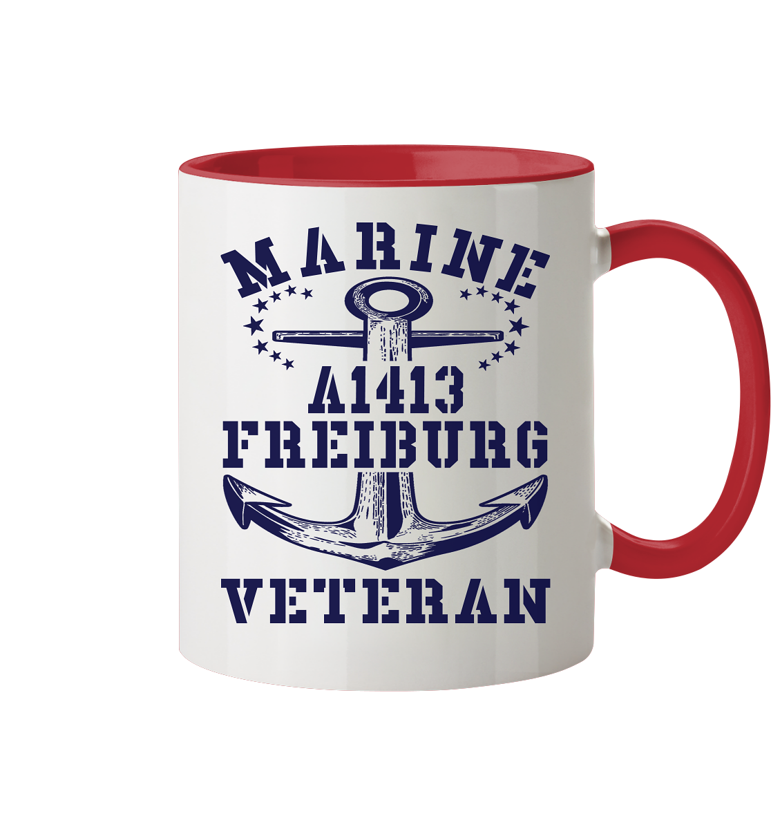Troßschiff A1413 FREIBURG Marine Veteran - Tasse zweifarbig