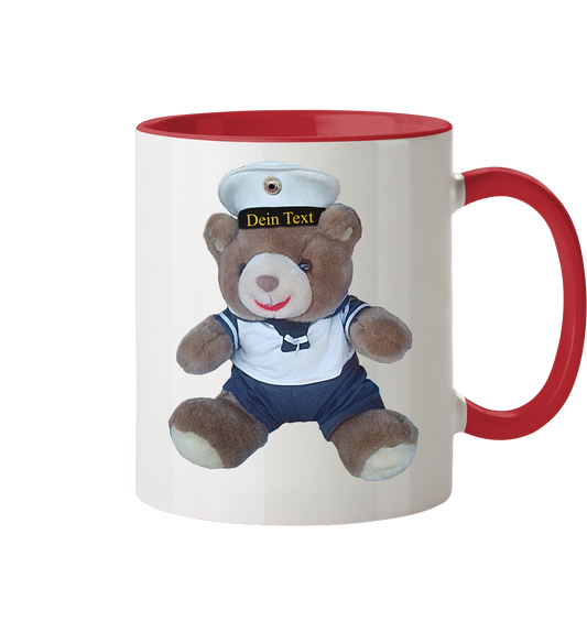 Teddy DEIN TEXT - Tasse zweifarbig