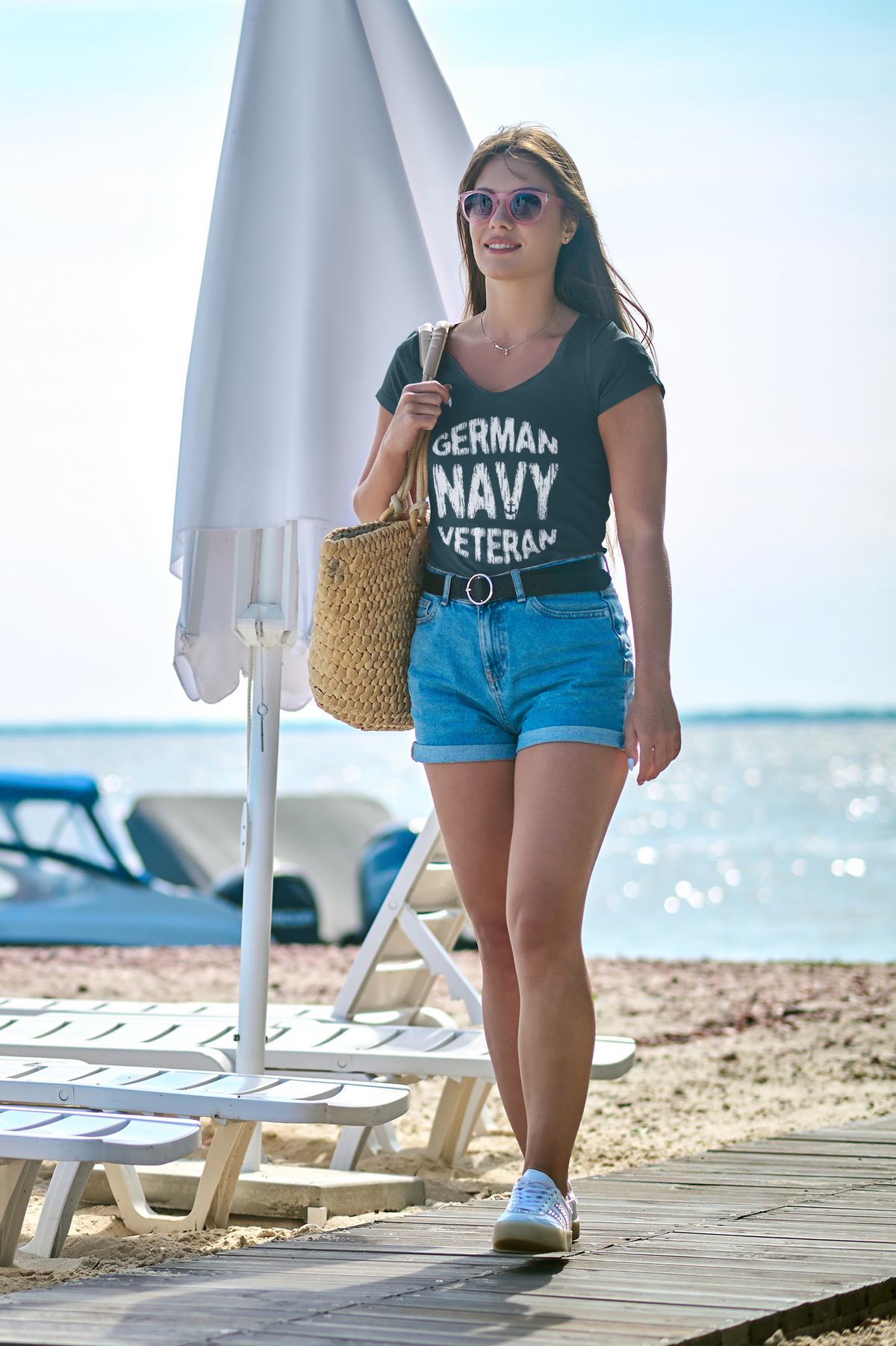 German Navy Veteran Anker - Ladies Organic Shirt